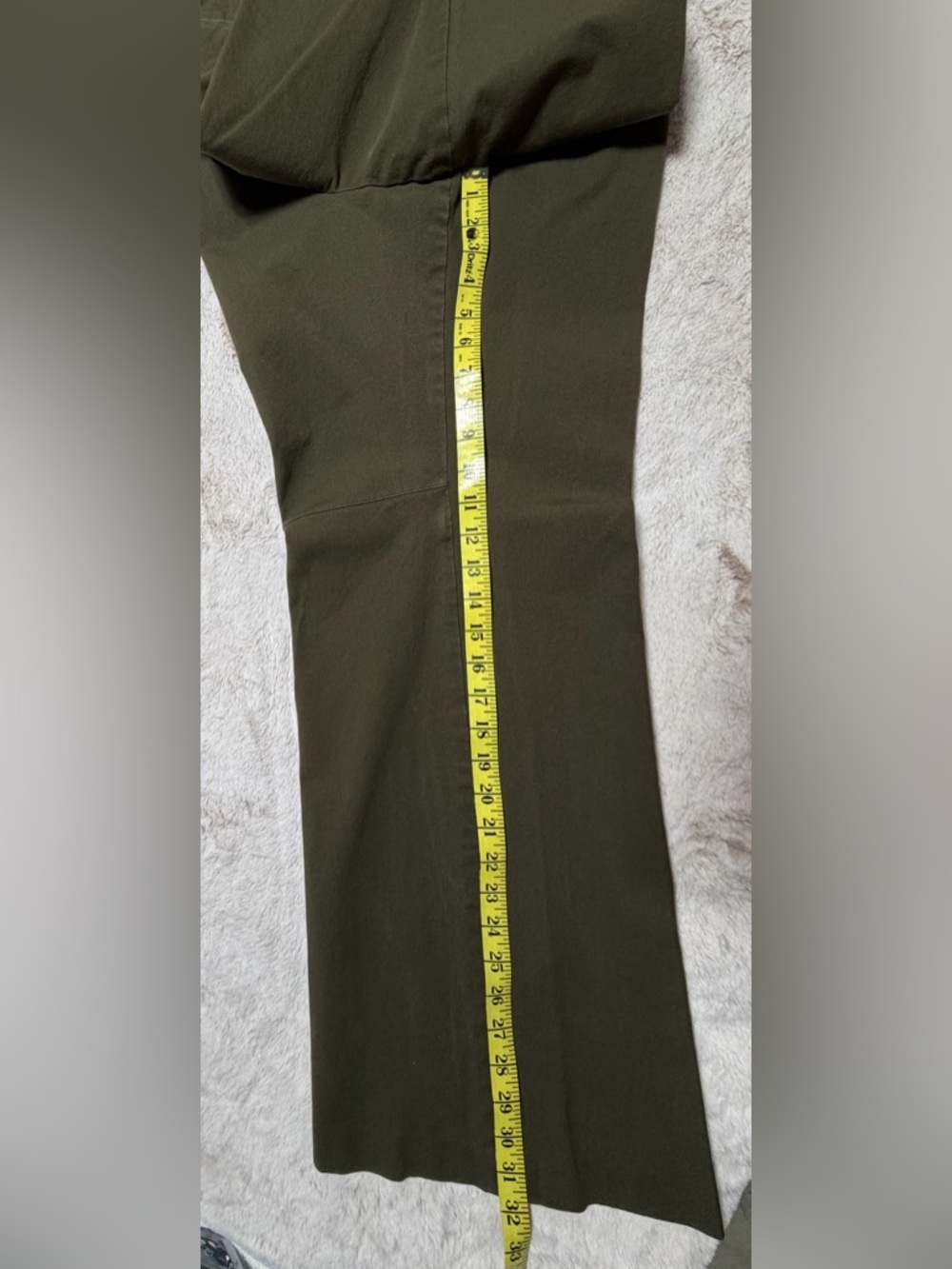 Women’s Tommy Hilfiger Olive Green Boot-Leg Pants w/stretch 18 - Picture 9 of 11